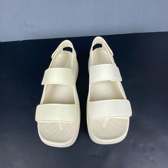 Crocs, Adult, Women's Skyline Sandal size W10 Bone Platform - Picture 2 of 16